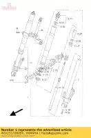 4XV231020000, Yamaha, forcella anteriore (l.h) yamaha yzf r 1000 1, Nuovo