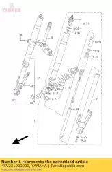 Aqui você pode pedir o conjunto do garfo dianteiro (l. H) em Yamaha , com o número da peça 4XV231020000: