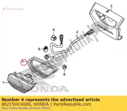 Tutaj możesz zamówić guma, tylne ? Wiat? O od Honda , z numerem części 80215HC4000: