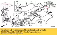 43316MCAA21, Honda, tubo c, rr. freno principale honda  gl 1800 2004 2005 2006 2007 2008 2009 2010 2012 2013 2017, Nuovo