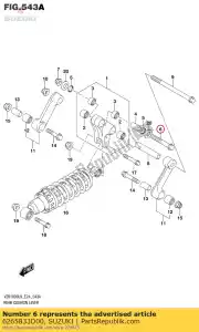 Suzuki 6265833D00 parafuso, cushi traseiro - Lado inferior