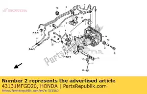 Honda 43131MFGD20 cano a, rr brk - Lado inferior