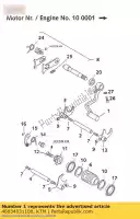 46034031100, KTM, palanca de cambio col. 65 sx 2001 ktm sx xc 65 1998 1999 2000 2001 2002 2003 2004 2005 2006 2007 2008, Nuevo