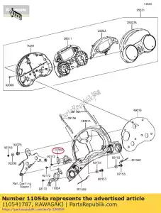 kawasaki 110541787 bracket,meter cover zg1400a8f - Bottom side