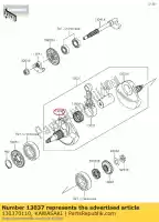 130370110, Kawasaki, cigüeñal, lh klx450a8f kawasaki  klx 450 2008 2009 2010 2011 2012 2013 2014 2015 2016 2017 2018 2019 2020 2021, Nuevo