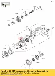 kawasaki 130370110 krukas, lh klx450a8f - Onderkant