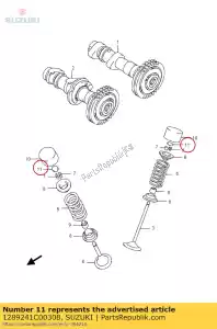 Suzuki 1289241C00308 shim, stoter - Onderkant