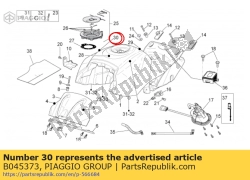 Aprilia B045373, Rh kraftstofftank aufkleber aprilia, OEM: Aprilia B045373