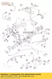 ktm 58611075000 faisceau de câbles 640 sm 05 - La partie au fond