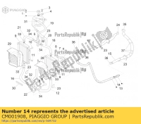 CM001908, Aprilia, Schlauchschelle, Neu