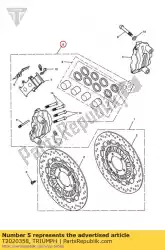 Ici, vous pouvez commander le étrier assy, ?? Avant, rh auprès de Triumph , avec le numéro de pièce T2020358: