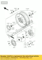 410731659CJ, Kawasaki, ruota-assy, ??rr, l.green kawasaki zx6r ninja g h j zx 6r 600 , Nuovo