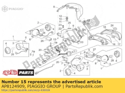 Aprilia AP8124909, Achterlicht lens, OEM: Aprilia AP8124909