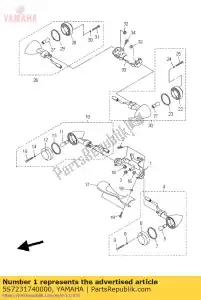 yamaha 5S7231740000 quedarse, faro - Lado inferior