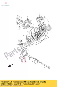 suzuki 6451103B10 pignone posteriore - Il fondo