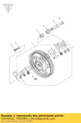 Aquí puede pedir conjunto de rueda delantera 18x2. 5 de Triumph , con el número de pieza T2005002: