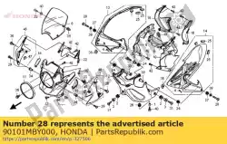 Aquí puede pedir tornillo especial 6x30 de Honda , con el número de pieza 90101MBY000: