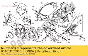 Honda 90101MBY000 tornillo especial 6x30 - Lado inferior