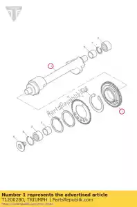 triumph T1200280 equilibratore assy a, ricambi - Il fondo