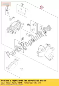 ktm 6031308010130 pinza de freno trasera sin pastillas - Lado inferior