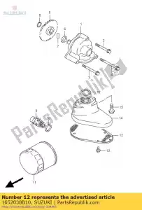 Suzuki 1652038B10 filtro, óleo - Lado inferior