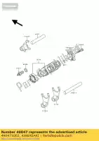 490471002, Kawasaki, stelo, spostamento 71,7 mm z250-g2 kawasaki estrella 250 1994, Nuovo