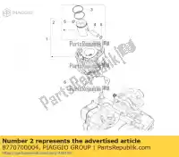 8770700004, Piaggio Group, pistão assy d-v / fe     , Novo