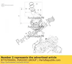 zuiger assy d-v/fe van Piaggio Group, met onderdeel nummer 8770700004, bestel je hier online: