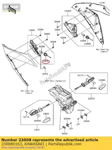 kawasaki 230080163 zócalo, lh ex300aff - Lado inferior