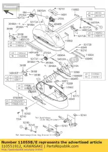 kawasaki 110551912 soporte vn1700c9fa - Lado inferior