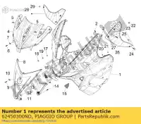 62450300ND, Piaggio Group, Ff escudo sin pintar gilera nexus 125 250 300 500 2006 2007 2008, Nuevo