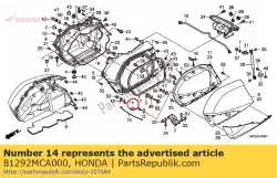 Here you can order the guide, stopper cable from Honda, with part number 81292MCA000: