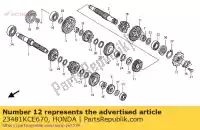 23481KCE670, Honda, engrenage, m-5 honda xr  r xr250r 250 , Nouveau