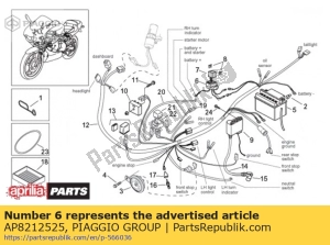 aprilia AP8212525 distanziatore di gomma - Il fondo