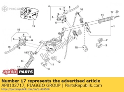 Aprilia AP8102717, H.bars anti.v weight, OEM: Aprilia AP8102717