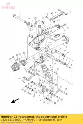 Ici, vous pouvez commander le roulement, cylindrique (4pt) auprès de Yamaha , avec le numéro de pièce 933153175000: