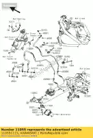 110551115, Kawasaki, soporte er650c9f kawasaki er-6f er-6n 650 2009 2010 2011, Nuevo