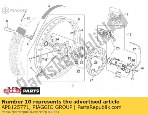 aprilia AP8125771 front wheel spacer - Bottom side