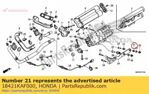 honda 18421KAF000 caoutchouc, montage silencieux - La partie au fond