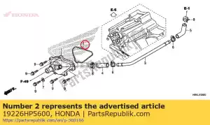 honda 19226HP5600 gasket, water pump cover - Bottom side