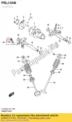 schroef, stoter ad van Suzuki, met onderdeel nummer 1284217C50, bestel je hier online: