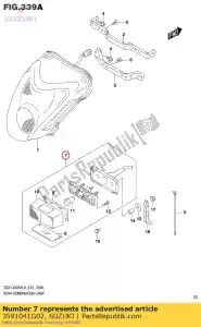 Suzuki 3591041G02 light license.plate - Lado inferior