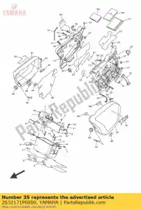 yamaha 2S32171P0000 tapa, deslizador - Lado inferior