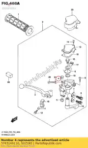 suzuki 5743149110 perno, palanca pivo - Lado inferior