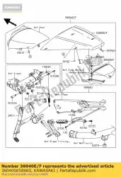 Qui puoi ordinare cover-coda, cnt, m. S. Black da Kawasaki , con numero parte 360400058660: