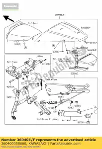 Kawasaki 360400058660 cover-coda, cnt, m.s.black - Il fondo