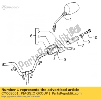 CM068001, Aprilia, specchio di guida, Nuovo