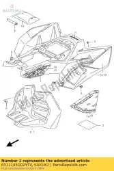 Here you can order the fender,rear from Suzuki, with part number 6311145G02YTV: