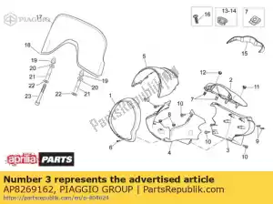 Piaggio Group AP8269162 cubrir. gris - Lado inferior