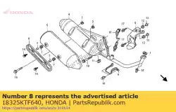 Ici, vous pouvez commander le protecteur, ex. Tuyau auprès de Honda , avec le numéro de pièce 18325KTF640: